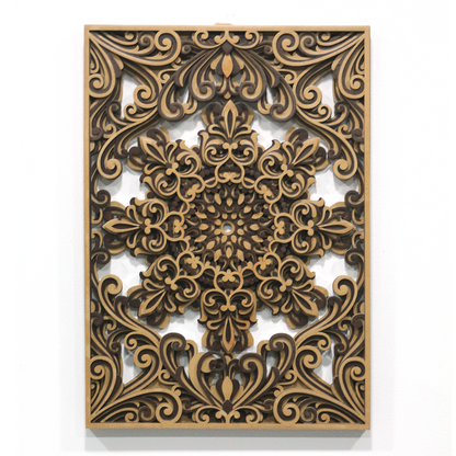 Brown Color Flower Wall Art