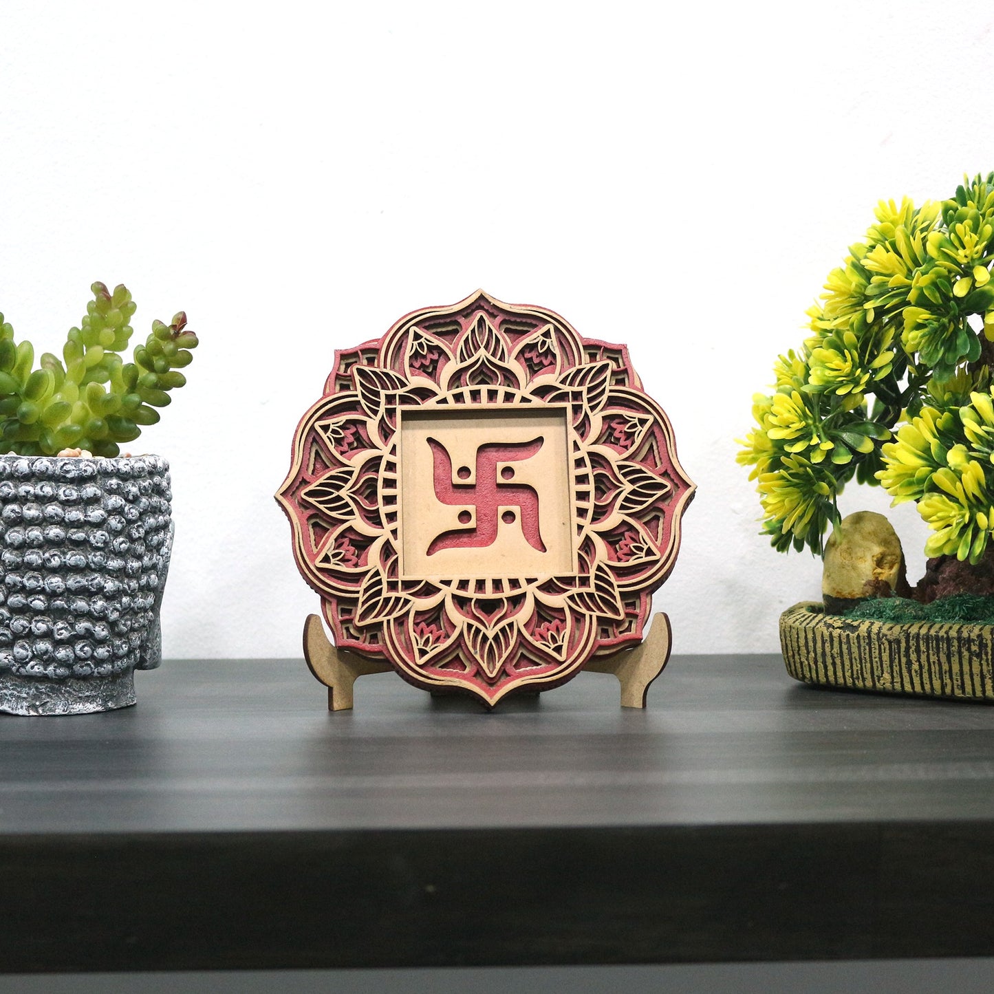 Wooden Swastik