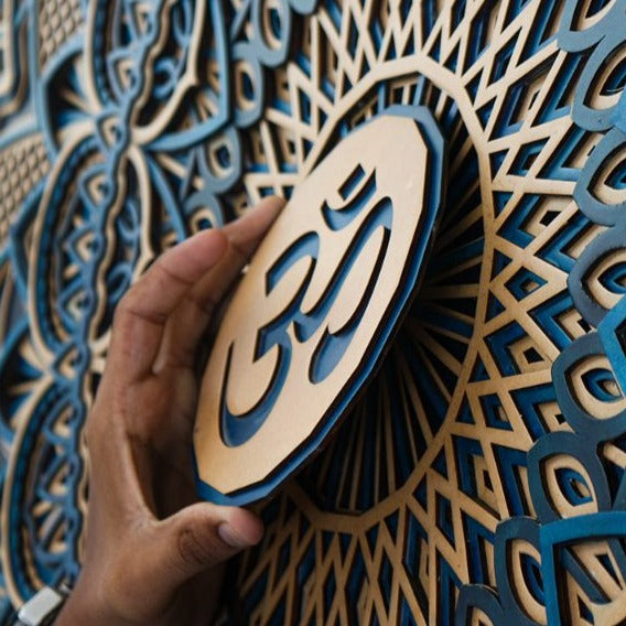 Big Om Mandala Art
