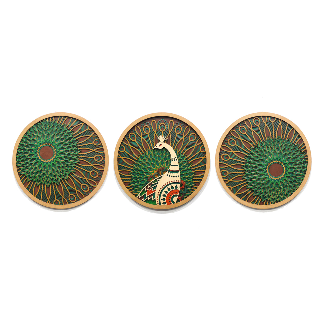 Peacock Set of 3